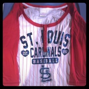 STL Cardinals 3/4 sleeve tee